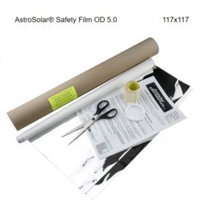 Caratteristiche tecniche e prezzi filtro solare Astrosolar Baader Planetarium in foglio 117X117 densità 5