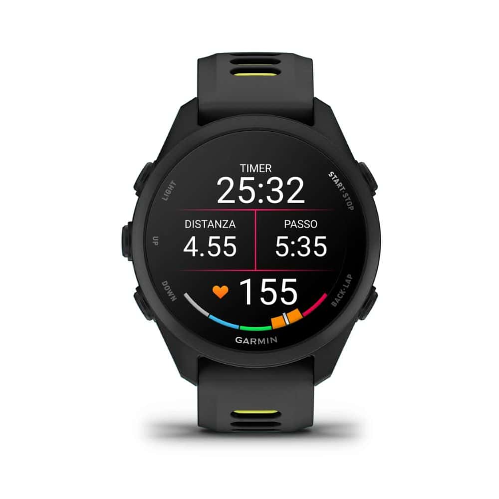 Caratteristiche tecniche e prezzi orologio GPS Garmin Forerunner 170 Black con cinturino Black/Amp Yellow